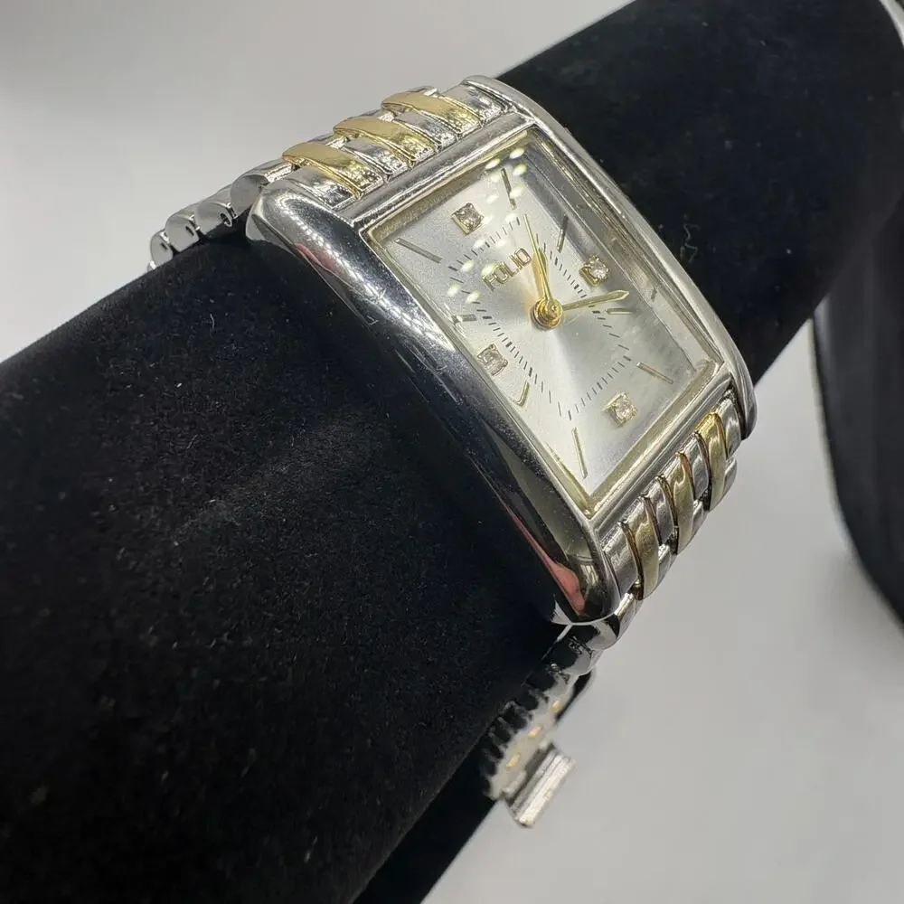 Folio Women's Three Hand Two-Tone Alloy Watch 25mm